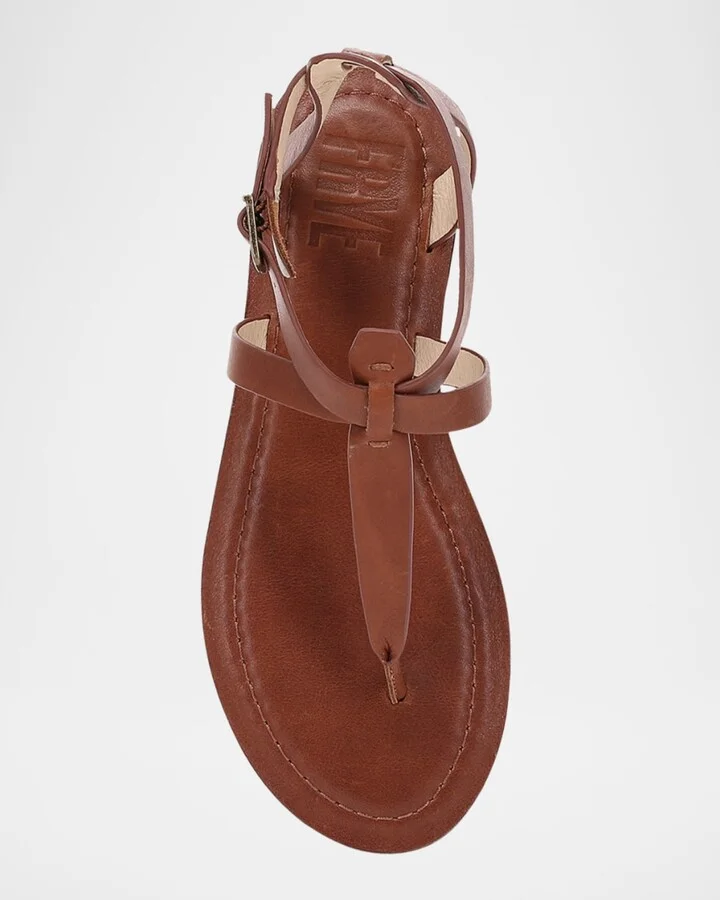 Taylor Calfskin Ankle-Strap Thong Sandals - Image 2