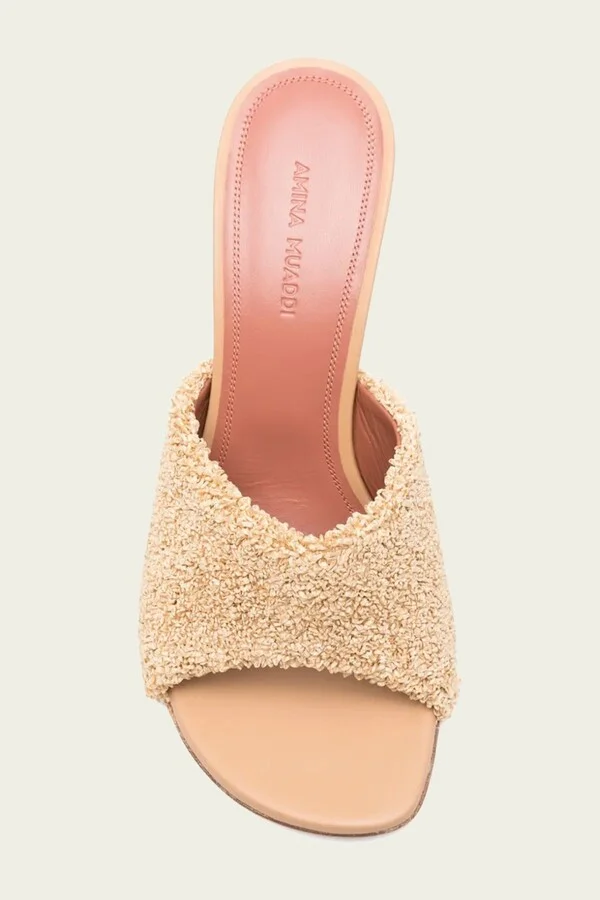 Taylor Raffia Slipper 90 in Beige - Image 4