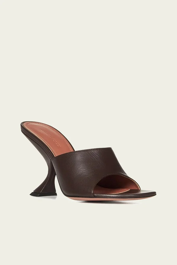 Taylor Slipper 90 in Coffee Nappa - Image 2