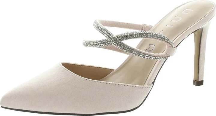 Taylynn Womens Embellished Faux Suede Pumps
