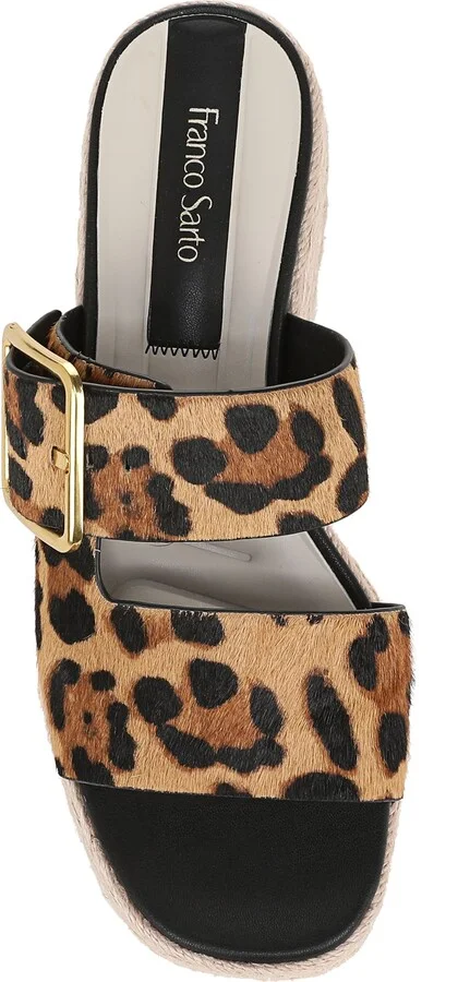 Taziana Genuine Calf Hair Wedge Sandal - Image 5