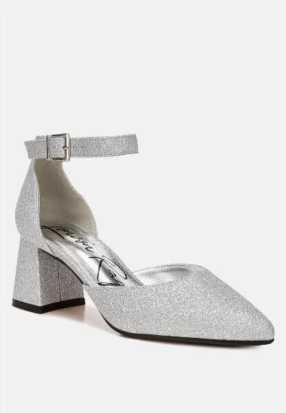 Taznia Glitter Block Heel Sandals Women - Image 3