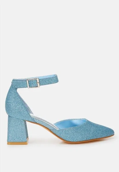 Taznia Glitter Block Heel Sandals Women