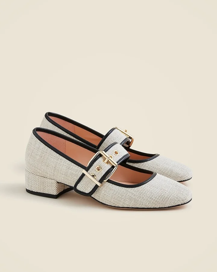 Teagan Mary Jane heels in Spanish canvas