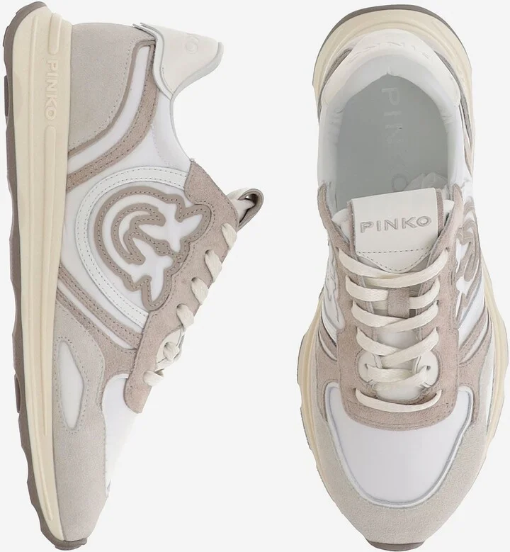 Technical Fabric And Leather Sneakers With Logo - Image 2