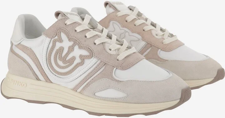 Technical Fabric And Leather Sneakers With Logo - Image 3