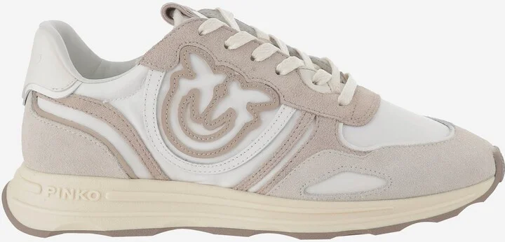 Technical Fabric And Leather Sneakers With Logo