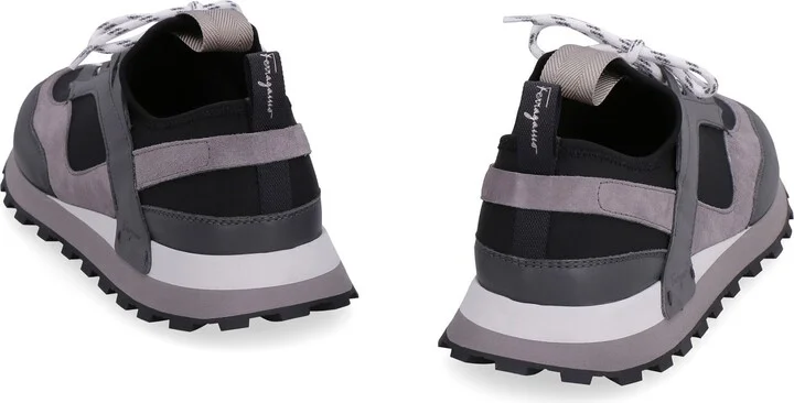 Techno Fabric And Leather Sneakers - Image 4