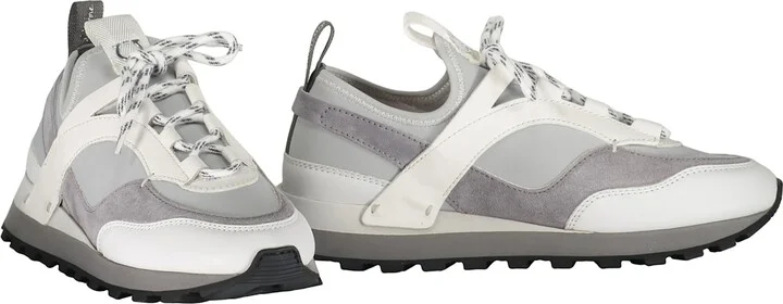 Techno Fabric And Leather Sneakers - Image 2