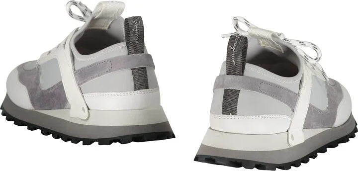 Techno Fabric And Leather Sneakers - Image 3