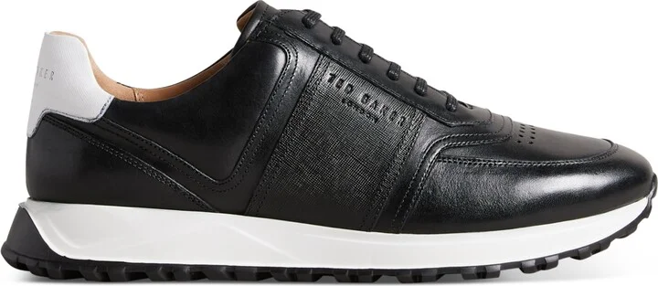 Ted Baker Men's Frayne Leather and Suede Retro-Style Sneaker