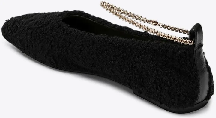 Teddy Augusta Shearling Ballet Flats - Image 3