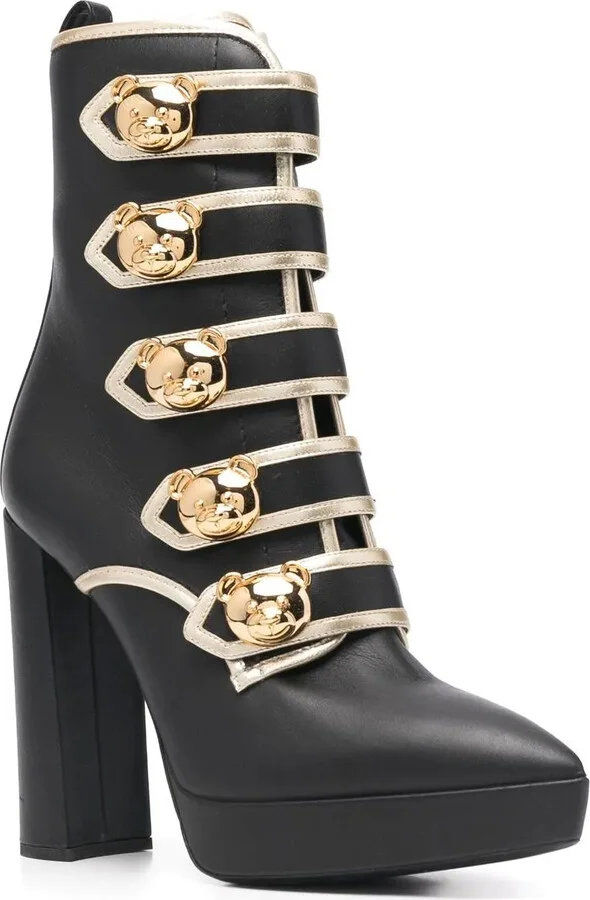 Teddy Bear button-detail leather boots - Image 2