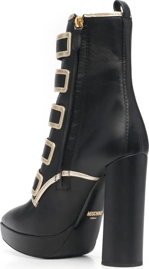 Teddy Bear button-detail leather boots - Image 3