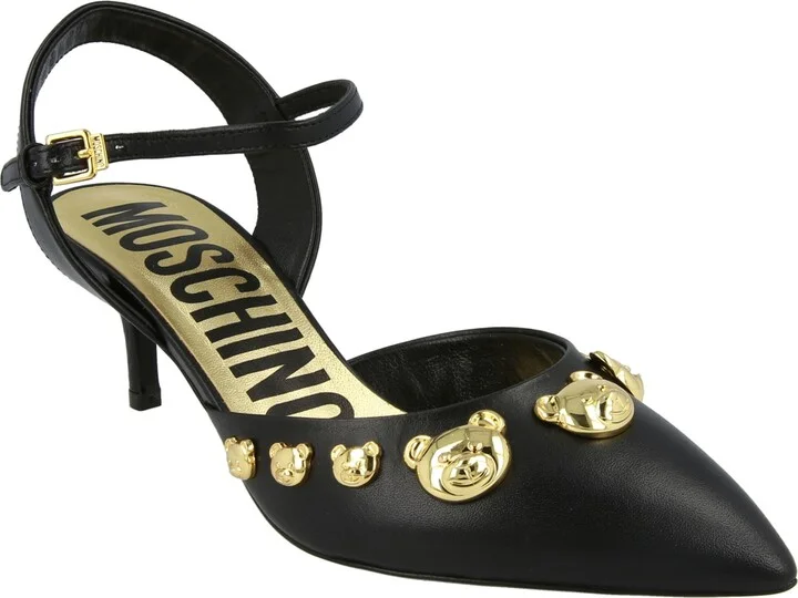 Teddy Bear Stud Kitten Heel Pump