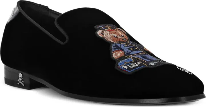 Teddy Doorman embroidered velvet loafers - Image 2