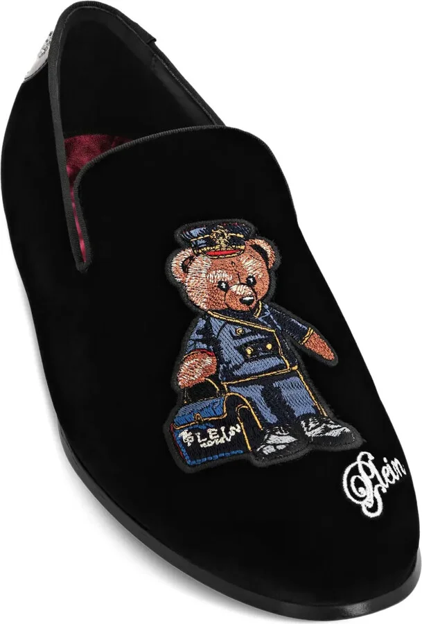 Teddy Doorman embroidered velvet loafers - Image 3