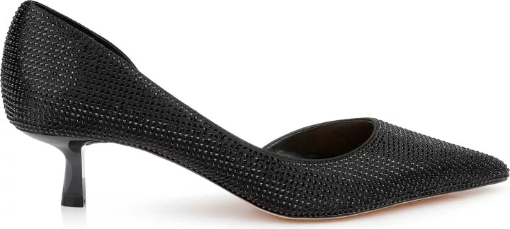 Teegan Half d'Orsay Pointed Toe Kitten Heel Pump - Image 3