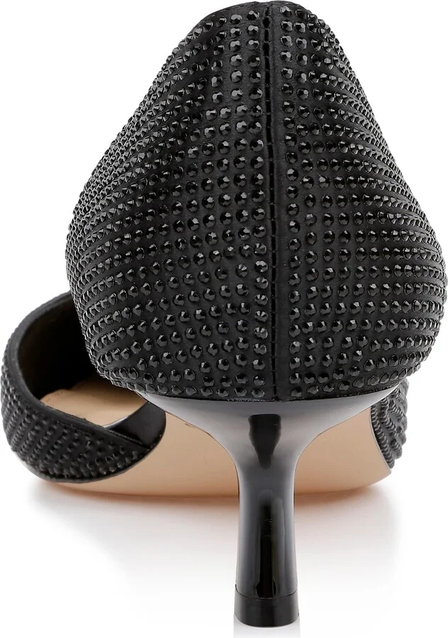 Teegan Half d'Orsay Pointed Toe Kitten Heel Pump - Image 7