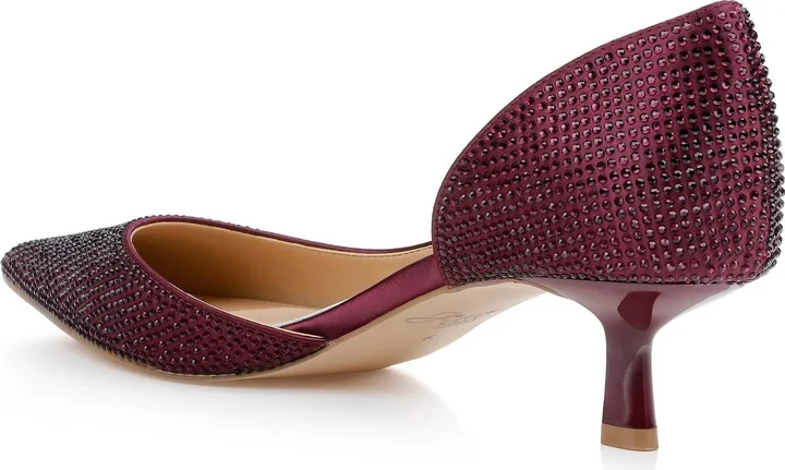 Teegan Half d'Orsay Pointed Toe Kitten Heel Pump - Image 9