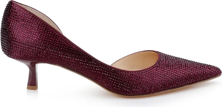 Teegan Half d'Orsay Pointed Toe Kitten Heel Pump - Image 10