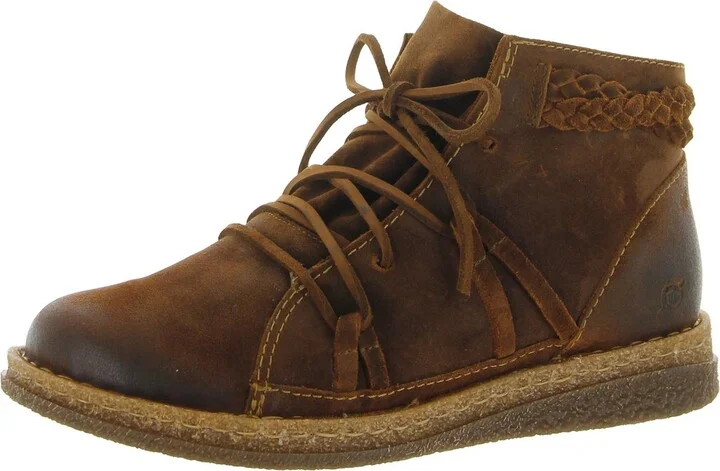 Temple II Womens Distressed Leather Ankle Boots