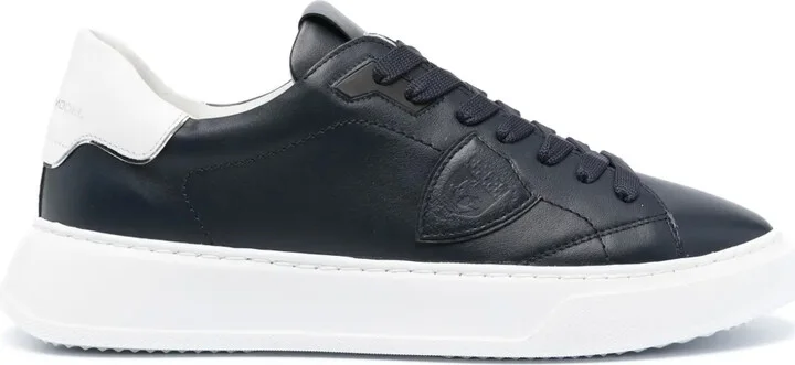 Temple logo-patch sneakers