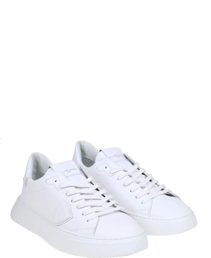 Temple Low Sneakers In White Leather - Image 2