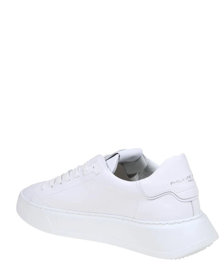 Temple Low Sneakers In White Leather - Image 4