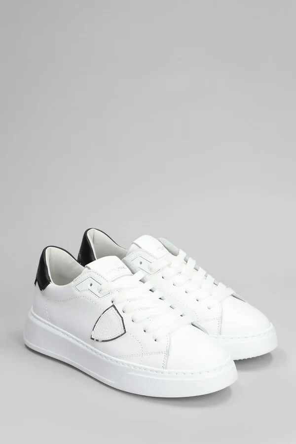 Temple Low Sneakers In White Leather - Image 2
