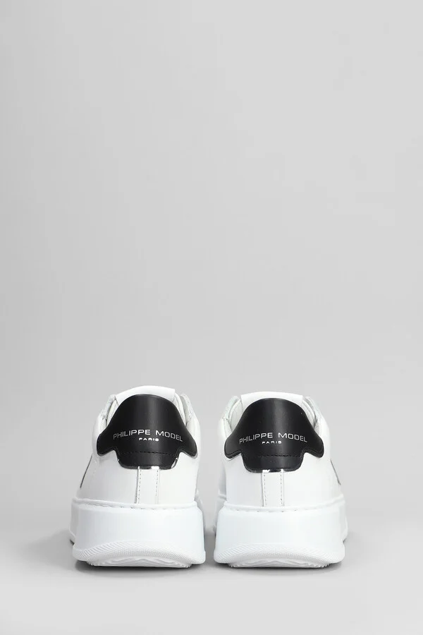 Temple Low Sneakers In White Leather - Image 4