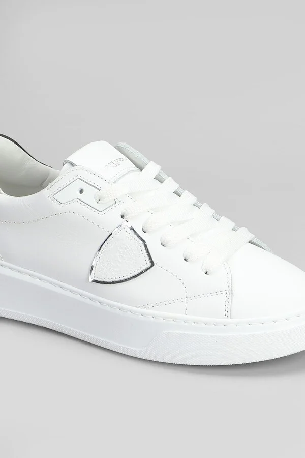 Temple Low Sneakers In White Leather - Image 5