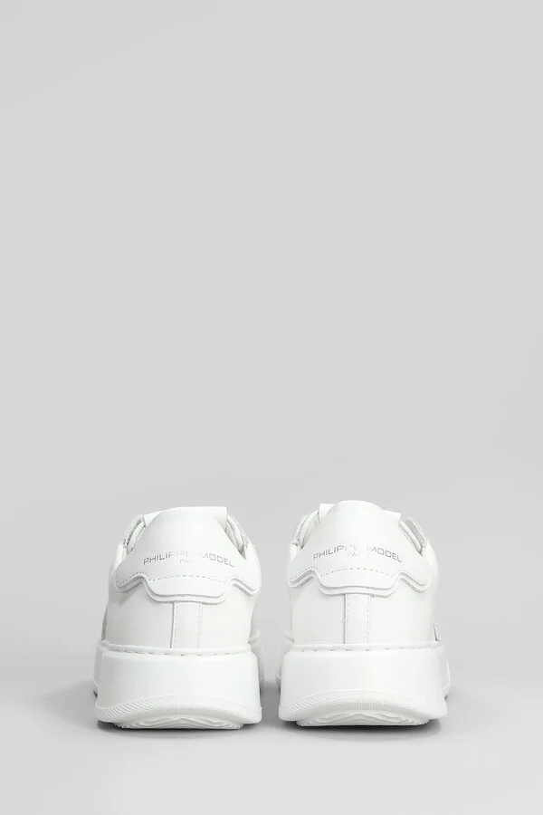 Temple Low Sneakers In White Leather - Image 4