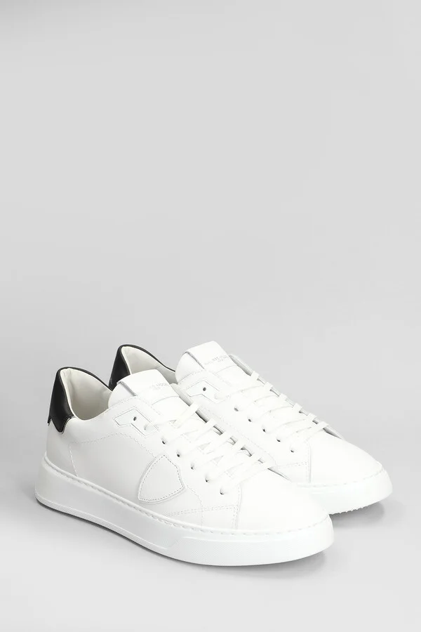 Temple Low Sneakers In White Leather - Image 2
