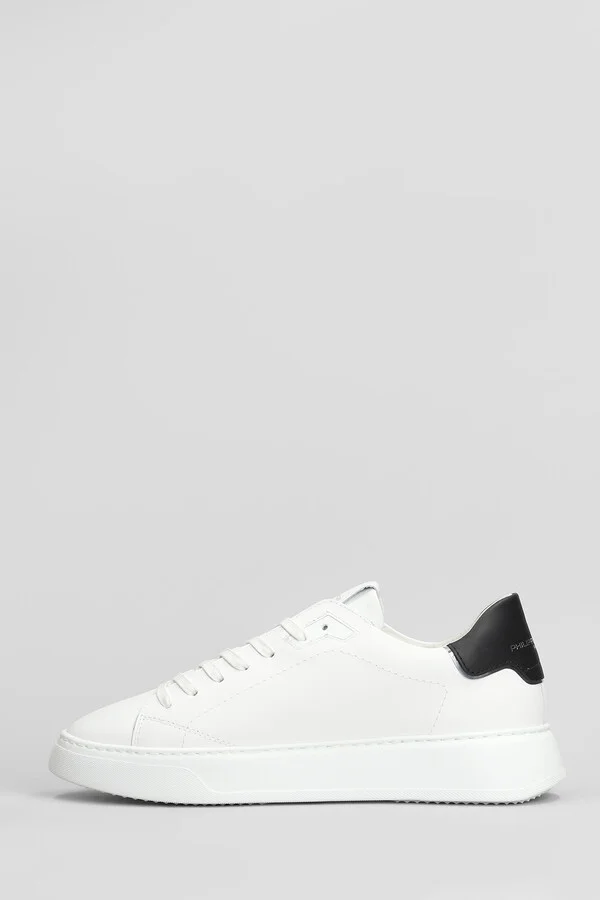 Temple Low Sneakers In White Leather - Image 3