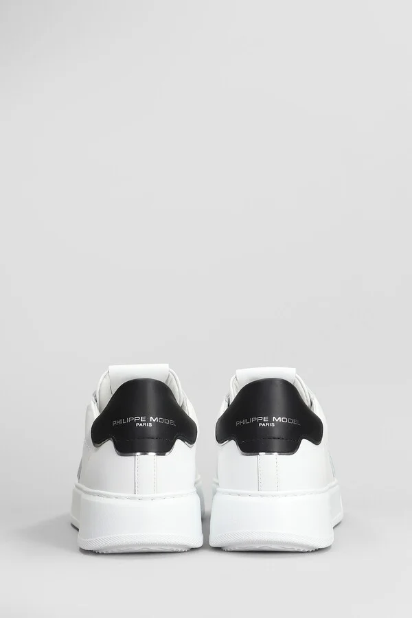 Temple Low Sneakers In White Leather - Image 4