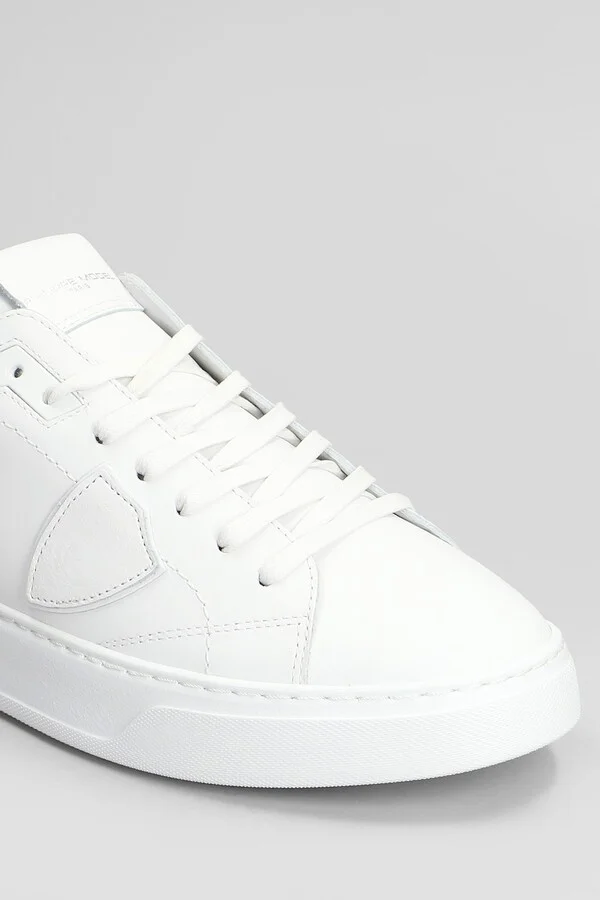 Temple Low Sneakers In White Leather - Image 5