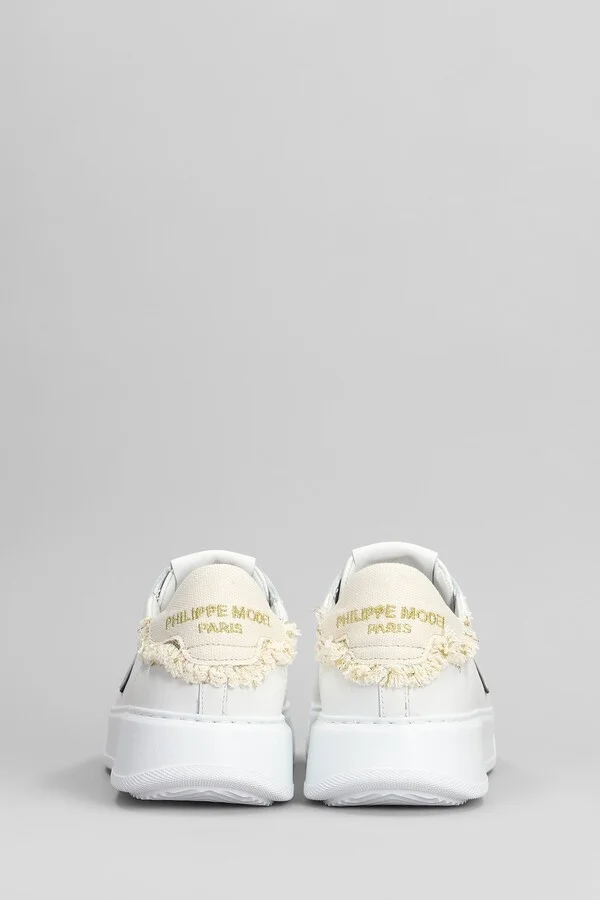 Temple Low Sneakers In White Leather - Image 4