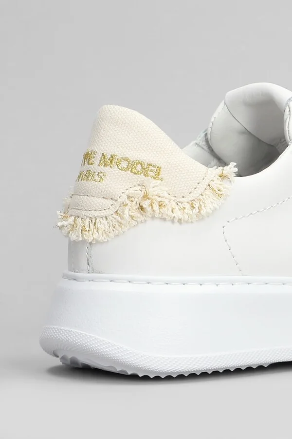 Temple Low Sneakers In White Leather - Image 5