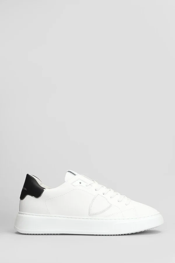 Temple Low Sneakers In White Leather