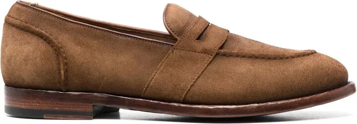 Temple suede Penny loafers
