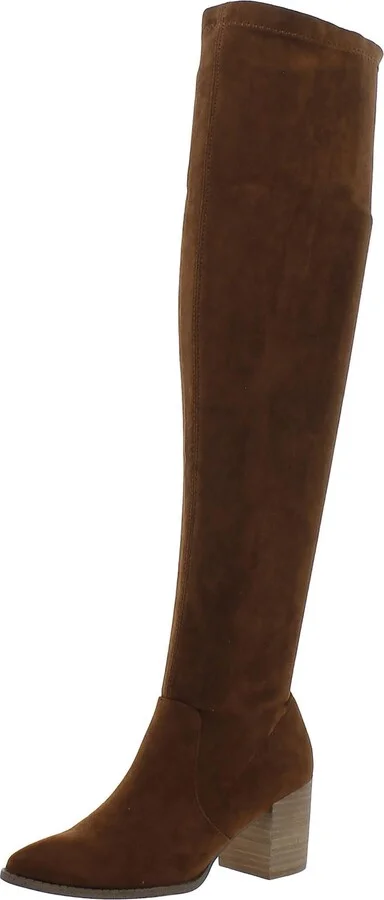 Tempt Womens Faux Suede Over-The-Knee Boots