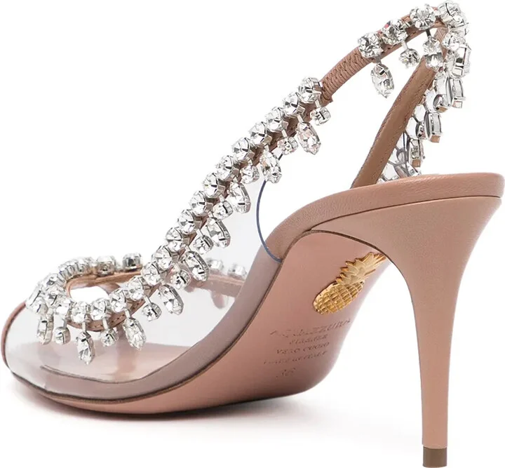 Temptation Crystal 75mm slingback pumps - Image 3