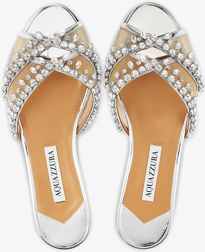 Temptation Crystal Flat Sandals - Image 3