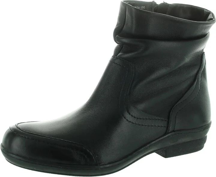 Tennassee Womens Zipper Leather Ankle Boots