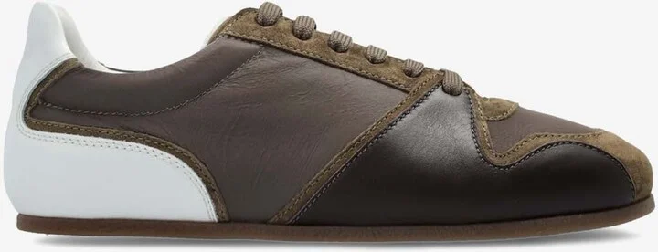 Tennis Leather and Suede Sneakers