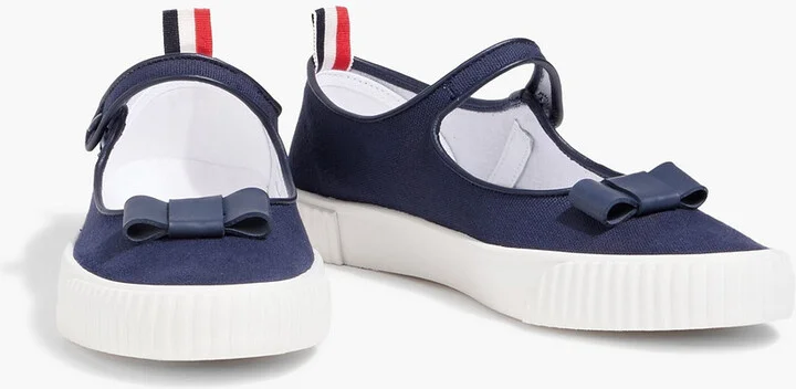 Tennis Mary Jane bow-detailed canvas sneakers - Image 2