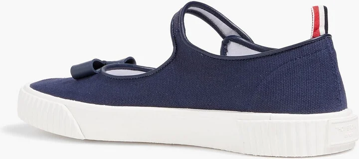 Tennis Mary Jane bow-detailed canvas sneakers - Image 3
