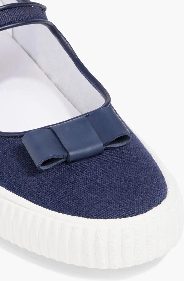 Tennis Mary Jane bow-detailed canvas sneakers - Image 4