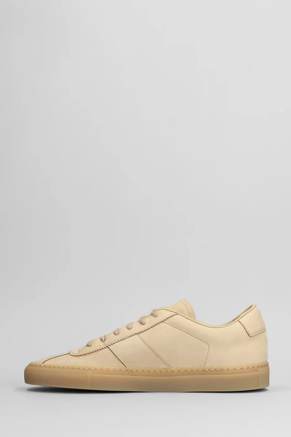 Tennis Trainer Sneakers In Beige Leather - Image 3